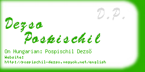 dezso pospischil business card